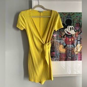Yellow Zara Wrap Dress